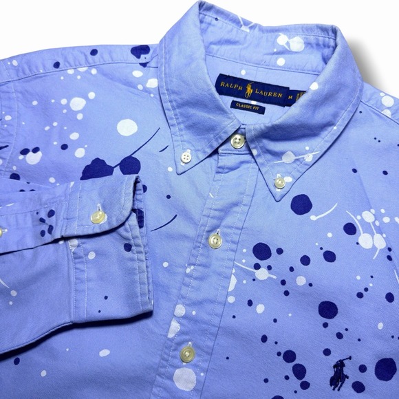 Ralph Lauren Other - Ralph Lauren Classic Fit Paint Splatter Oxford Button Down Rare OCBDPreppy Shirt